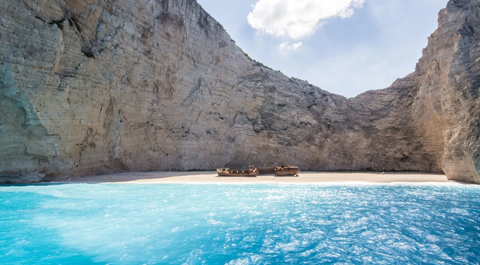 From St.Nikolaos: Boat Cruise to Navagio Beach & Blue Caves